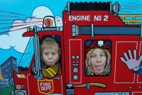 In the fire truck
