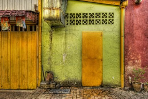 Door in a Malaysian Back Alley