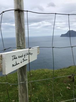 On top of Gjógv, Faroe Islands