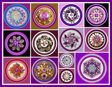 For the Love of Purple, a Collection of Purple Brooches