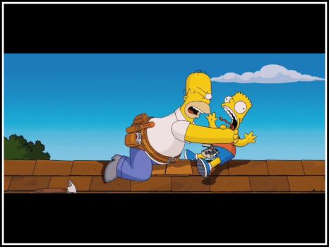 homer and bart simpson