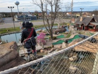 Birds' eye view of mini golf