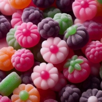 Close-up of fruit candies