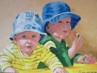 "Brothers" original oil painting