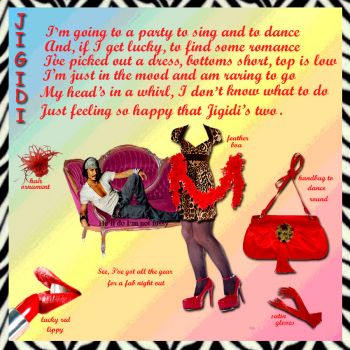 theme Fashion - old Jigidi birthday card
