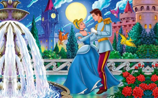 Solve Cinderella Dances With Prince Charming At The Ball Jigsaw Puzzle Online With 54 Pieces