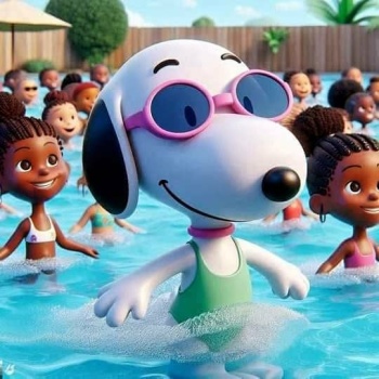 Solve Snoopy Pool jigsaw puzzle online with 81 pieces