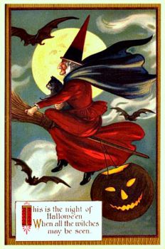 Vintage Witch card