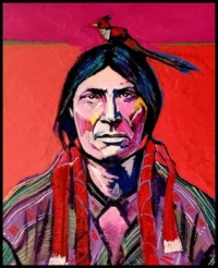 Arapaho with Bird ~ Brent Learned (Cheyenne-Arapaho)