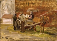 Gerhard Munthe (Norwegian, 1849–1929), The Apple Cart (1876)