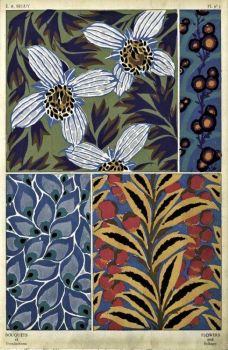 E.A. Seguy - Bouquets et frondaisons. 60 motifs en couleur, 1924