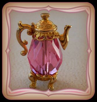 Pretty in Pink - Vintage Teapot Jewel
