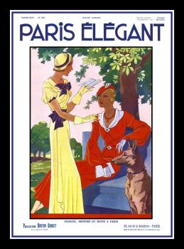 Themes Vintage illustrations/pictures - French Art Deco Fashion Magazine Cover