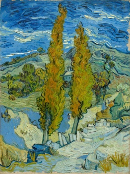 Vincent van Gogh, Two Poplars in the Alpilles near Saint-Rémy 