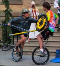 Unicycle Jousting