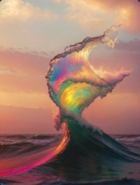 Colorful wave      AI, or the most amazing sunset ever