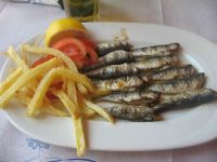 Grilled sardines, Greece