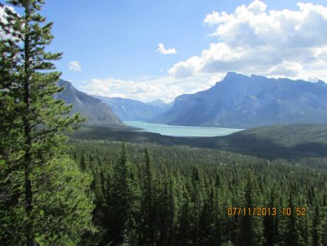 4 for Snooker. Lake Minnewanka from the trail.