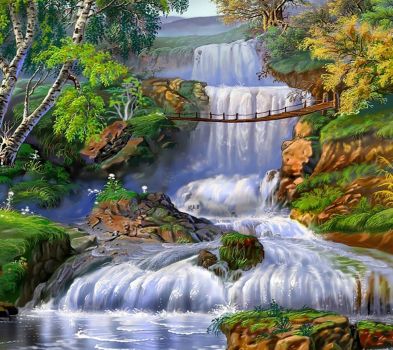 Solve Waterfall jigsaw puzzle online with 399 pieces