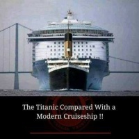 Titanic compared to modern Cruise Ship