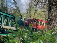 Isle of Man Steam Railway.  Leaving Douglas