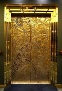 Cruise in Art Deco Style - On Board the Noordam: Elevator to the Library and Clubroom