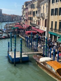 Ferry stop from Rialto Bridge, Venice, IT