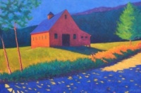 Pastel Study Across the Meadow by Peter Batchelder
