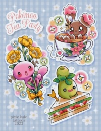 Pokemon Tea Party Tattoos