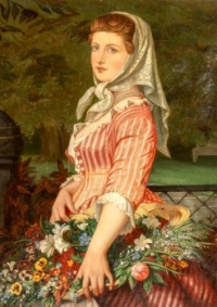 Unknown artist (Belgian, 19th century), Girl With Flower Basket
