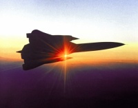 SR-71 heading into the sunset.