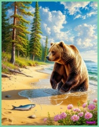 A bear on a fishing trip