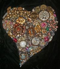 A Precious Jeweled Heart  Collage~ Let Us Try This One For Fun