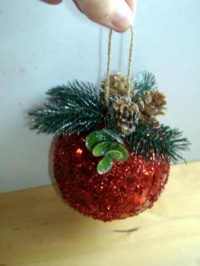 Christmas Tree Bauble - Red Sequins (12 - 357 Pieces)