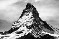 Matterhorn Winter schwarzweiß