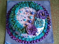 Purple & Teal BirthDay Cake
