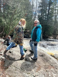 Short break during horse trail cleanup