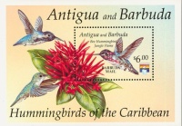 Postage Stamps - Barbuda Mail - Bee Hummingbird