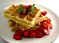 Waffles with Strawberries