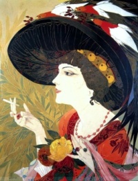 La Fumeuse, 1908-1910, by Georges de Feure (born Georges Joseph van Sluijters, French, 1868-1943)