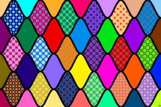 Solve Pattern Quilt!! ~ M jigsaw puzzle online with 96 pieces