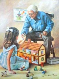 Doll House and A Visit With Grandpa By Sandra Kuck