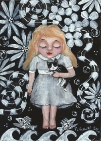 Tammy Gulat Artwork  -   'Cat Dream Girl'
