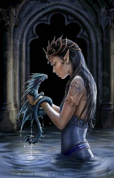 Elf and Water Dragon