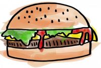 Watercolor Burger!!!!
