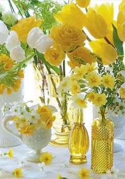 Magnifiques bouquets de fleurs jaunes