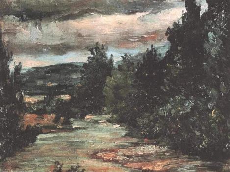 Paul Cézanne: River in the plain (1868)