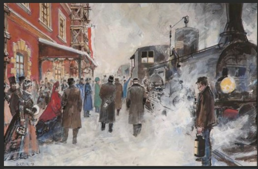 Příjezd prvního vlaku do Jihlavy, 25.1.1871