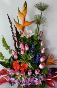 Happiness is....Stylish ikebana Flower Arrangement.