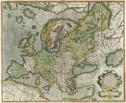 Solve old map of Europe by Gerard Mercator (1595) jigsaw puzzle online ...